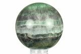 Colorful Banded Fluorite Sphere - China #284420-1